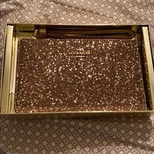 NWT coach sparkle wristlet